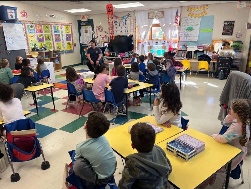 HGMICS Kindergarten Class Welcomes Firefighter Bob | Howard Gardner MI ...