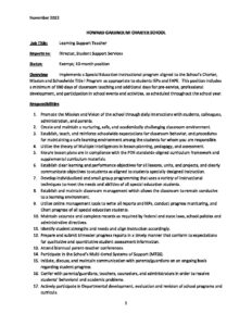 HGMICS Learning Support Teacher Job Description Nov 2022 Howard   HGMICS Learning Support Teacher Job Description Nov 2022 Pdf 232x300 